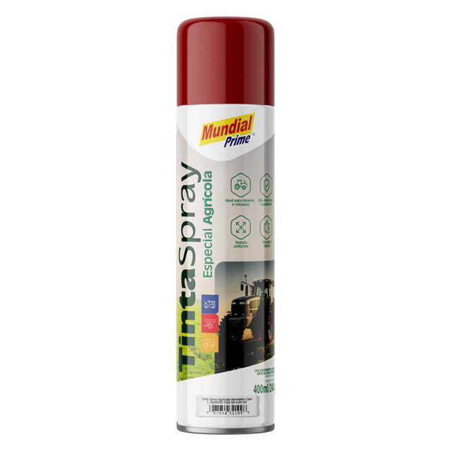 Tinta Spray Agrícola Vermelho Case Mundial Prime 400ml