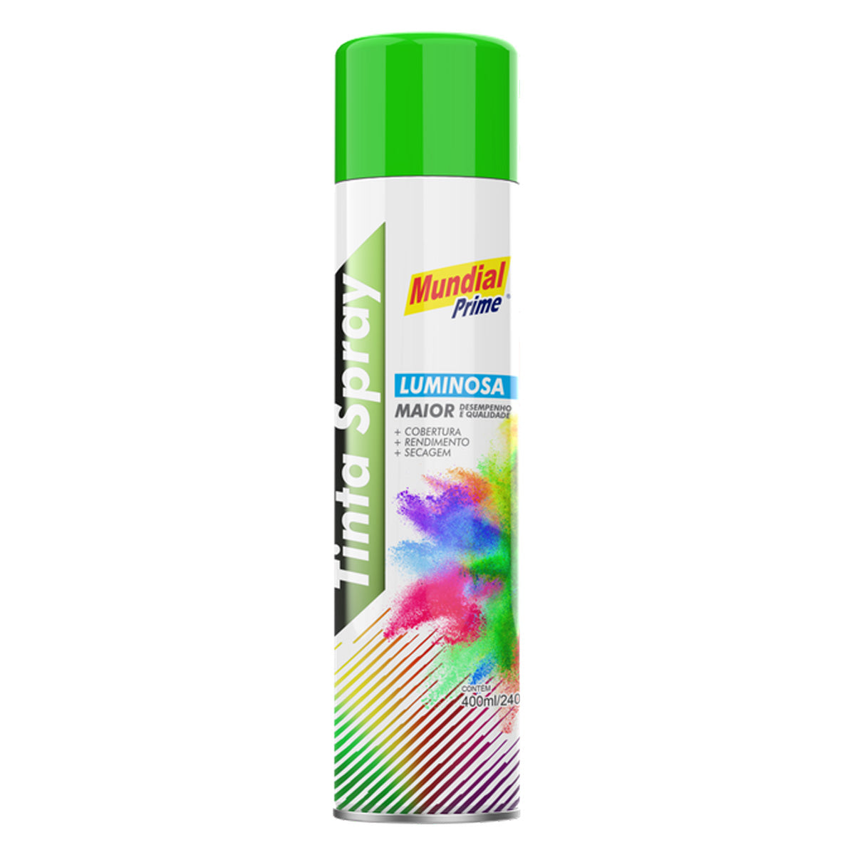 Tinta Spray Luminosa Verde Mundial Prime 400ml