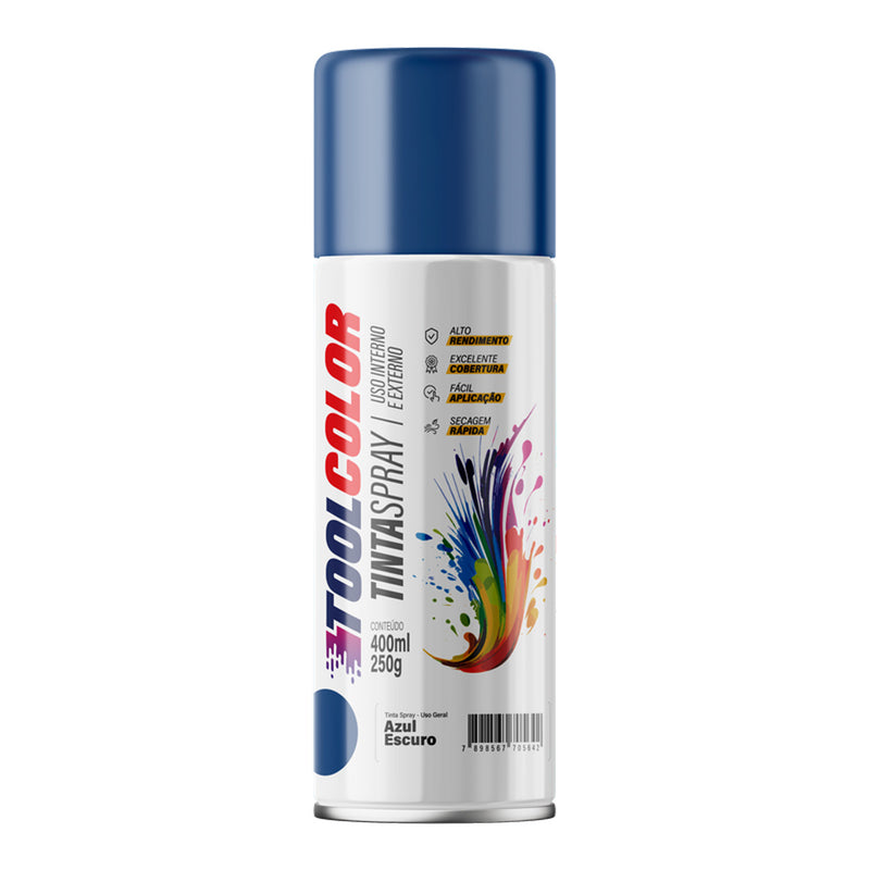Tinta Spray Multiuso Tool Color Azul Escuro 400ml