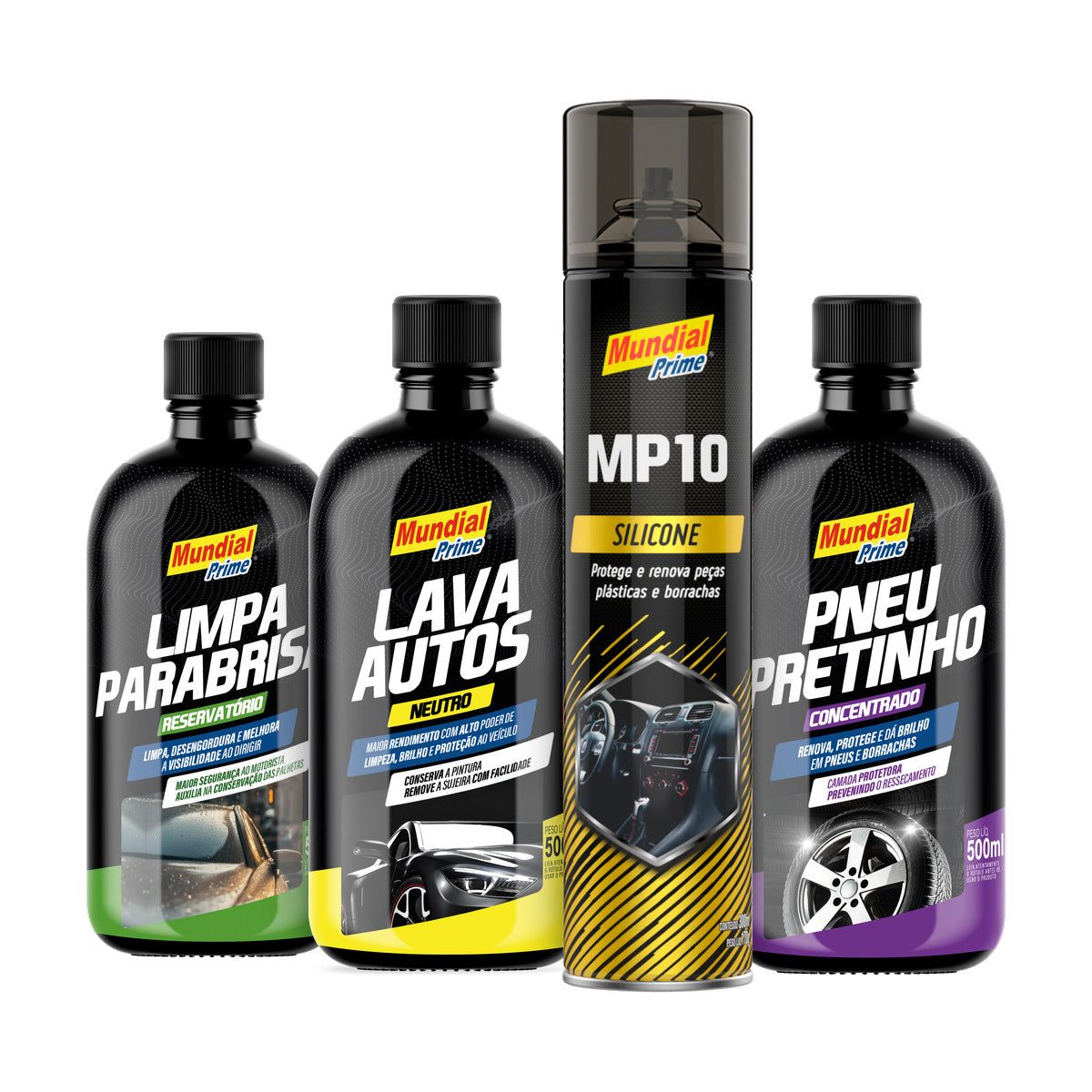 Kit Lavagem Automotiva Mundial Prime 4 Produtos