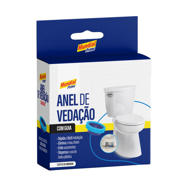 Anel Vedação Vaso Sanitário com Guia Mundial Prime