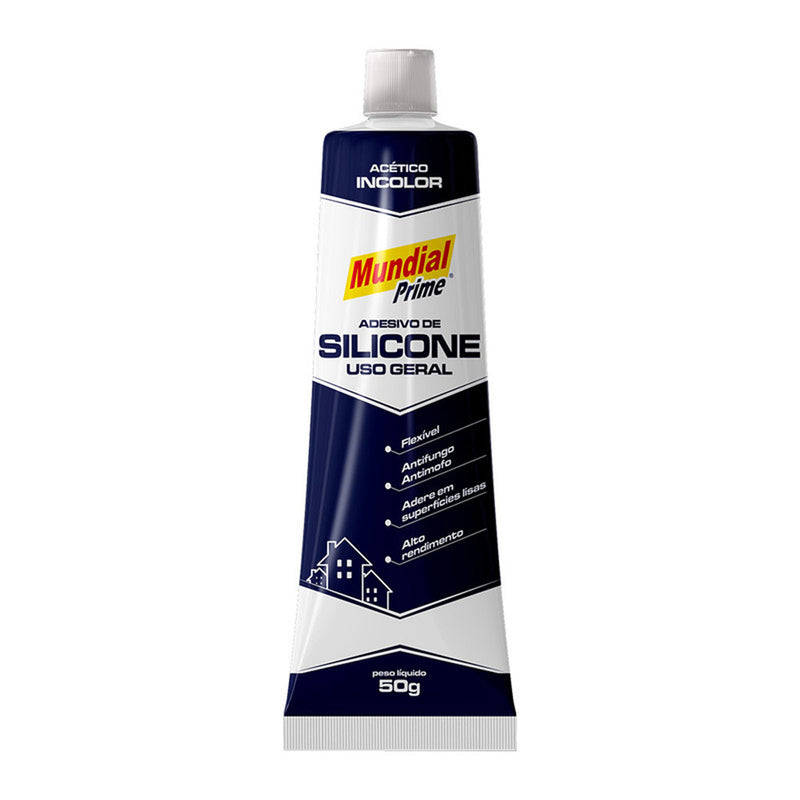 Adesivo Silicone Acético Incolor Mundial Prime Bisnaga