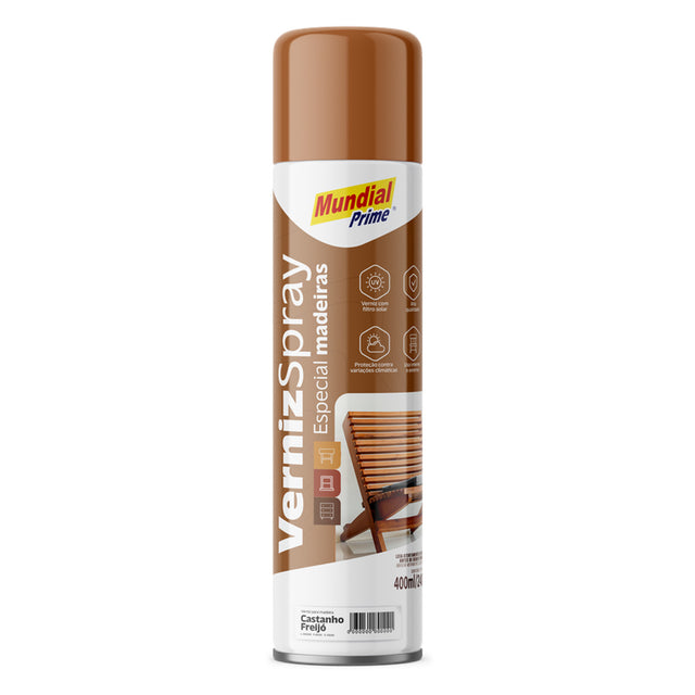Verniz Spray Madeira Castanho Freijó Mundial Prime