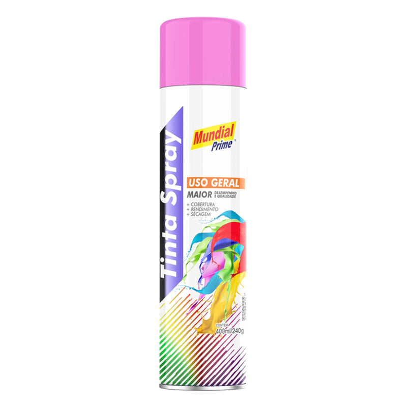 Tinta Spray Uso Geral Rosa Mundial Prime 400ml