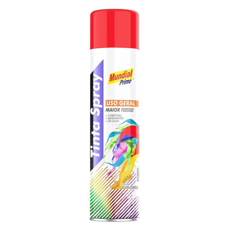 Tinta Spray Uso Geral Vermelho Mundial Prime 400ml