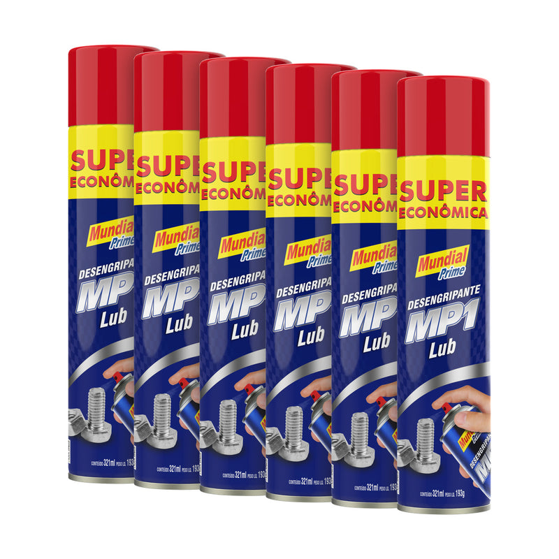 Kit 6 Desengripantes MP1 Mundial Prime 321ml