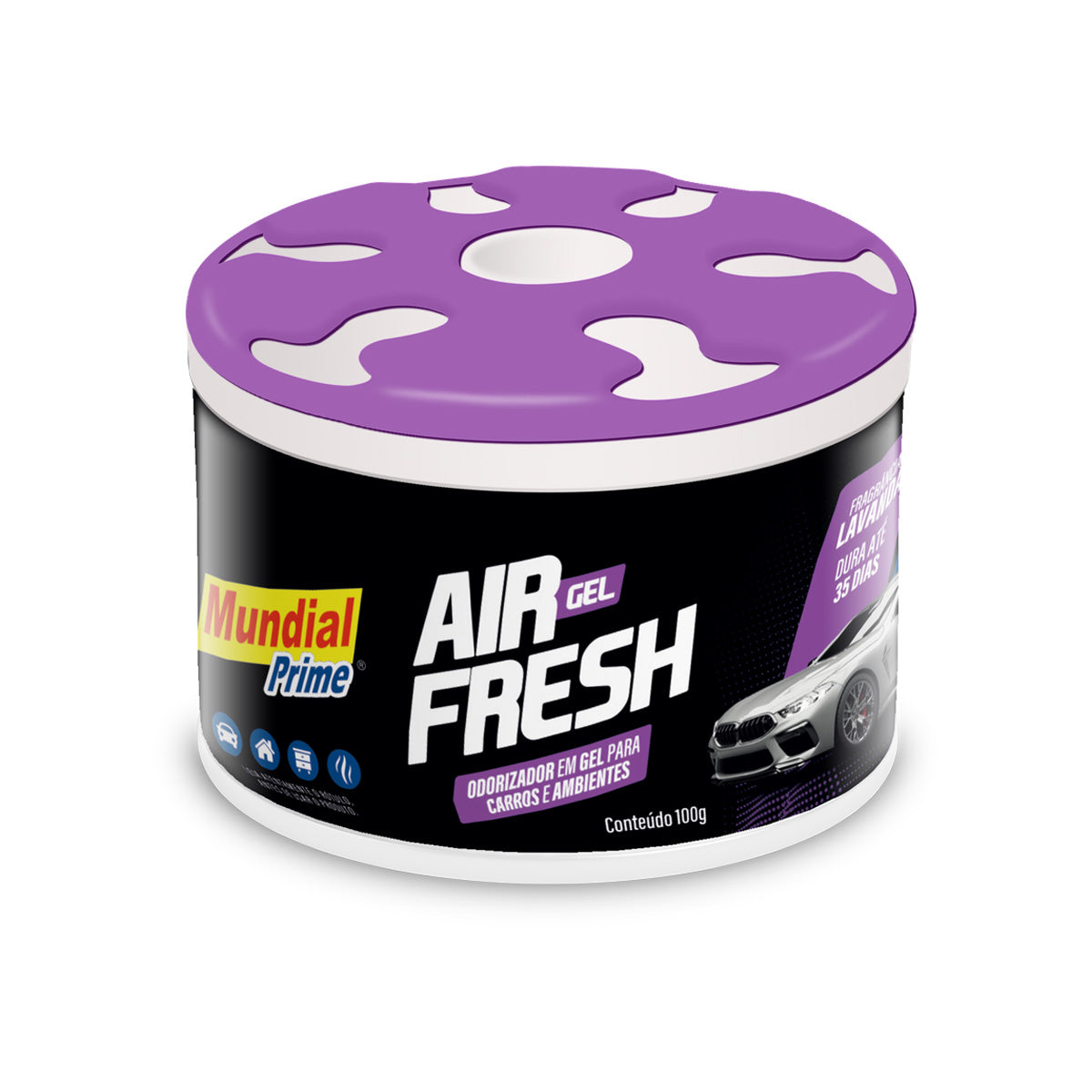 Aromatizante Automotivo Gel Lavanda Mundial Prime