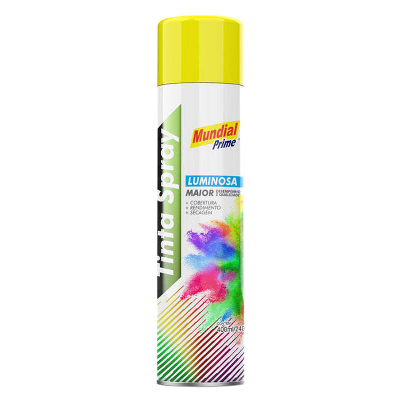 Tinta Spray Luminosa Amarelo Mundial Prime 400ml