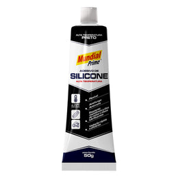 Adesivo Silicone Alta Temperatura Preto Mundial Prime