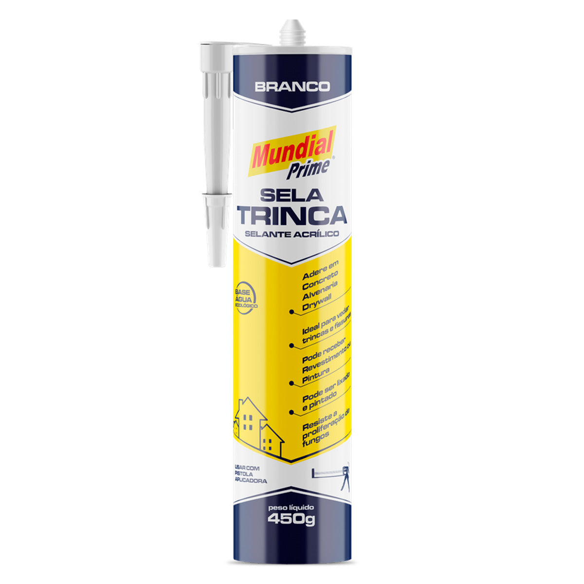 Sela Trinca Branco Mundial Prime 450g Vedante Acrílico
