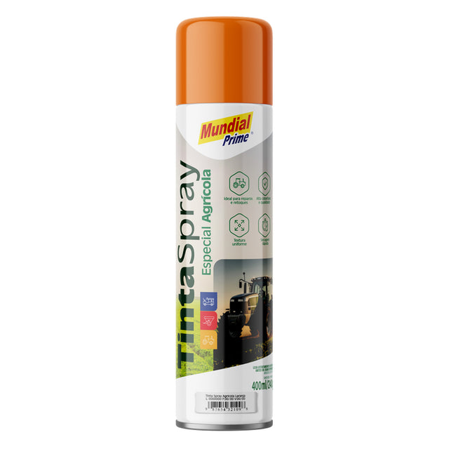 Tinta Spray Agrícola Laranja Mundial Prime 400ml
