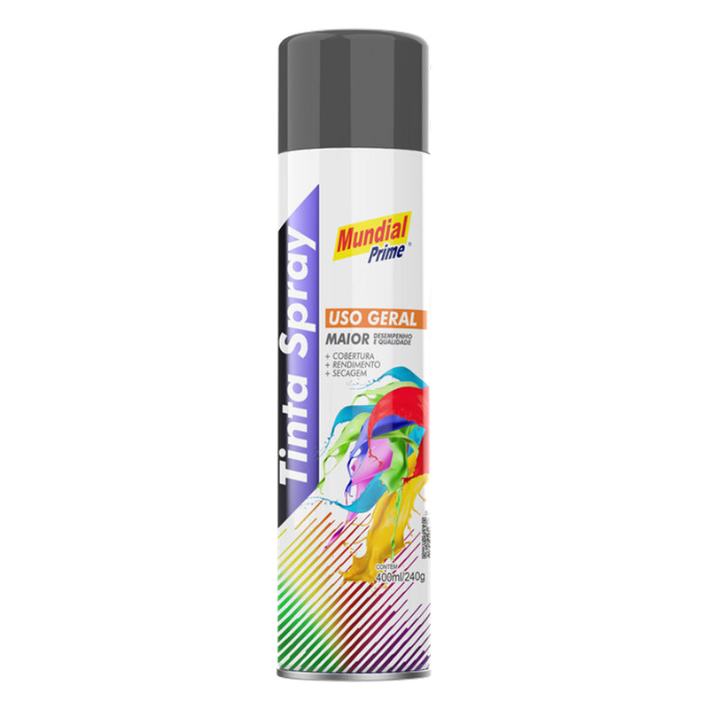Tinta Spray Uso Geral Sub Grey Mundial Prime 400ml