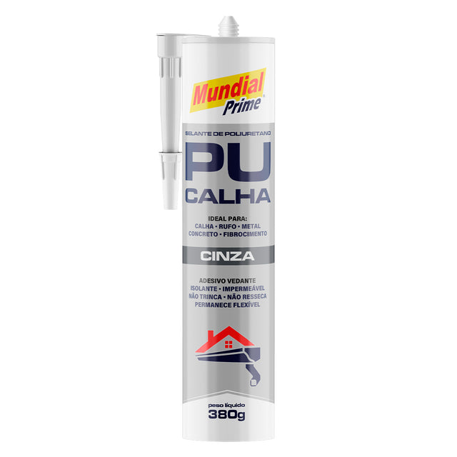 Selante PU Calha Cinza Mundial Prime 380g Poliuretano