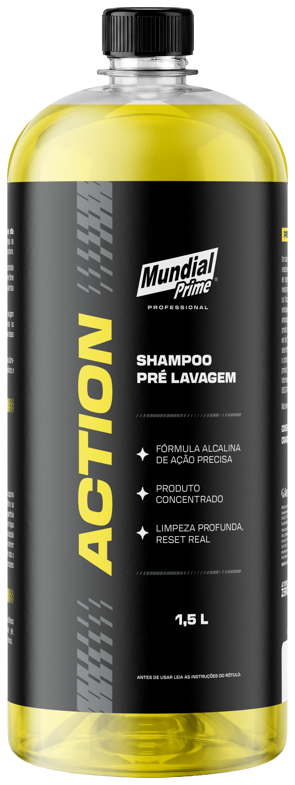 Shampoo Pré-Lavagem Action 1,5L Mundial Prime PRO