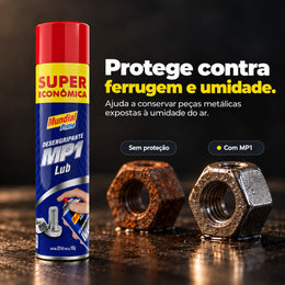 Desengripante Anticorrosivo MP1 protege peças metálicas contra ferrugem e umidade