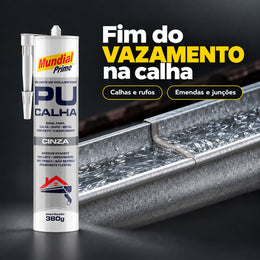 Selante PU Calha Cinza Mundial Prime 380g Poliuretano
