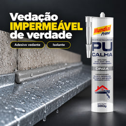 Selante PU Calha Cinza Mundial Prime 380g Poliuretano