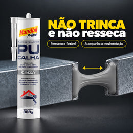 Selante PU Calha Cinza Mundial Prime 380g Poliuretano