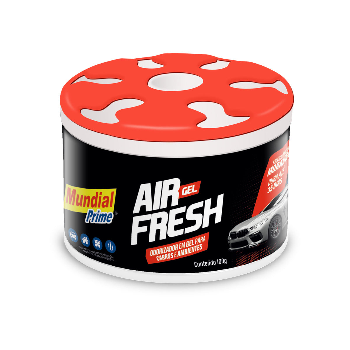 Aromatizante Automotivo Gel Morango Mundial Prime