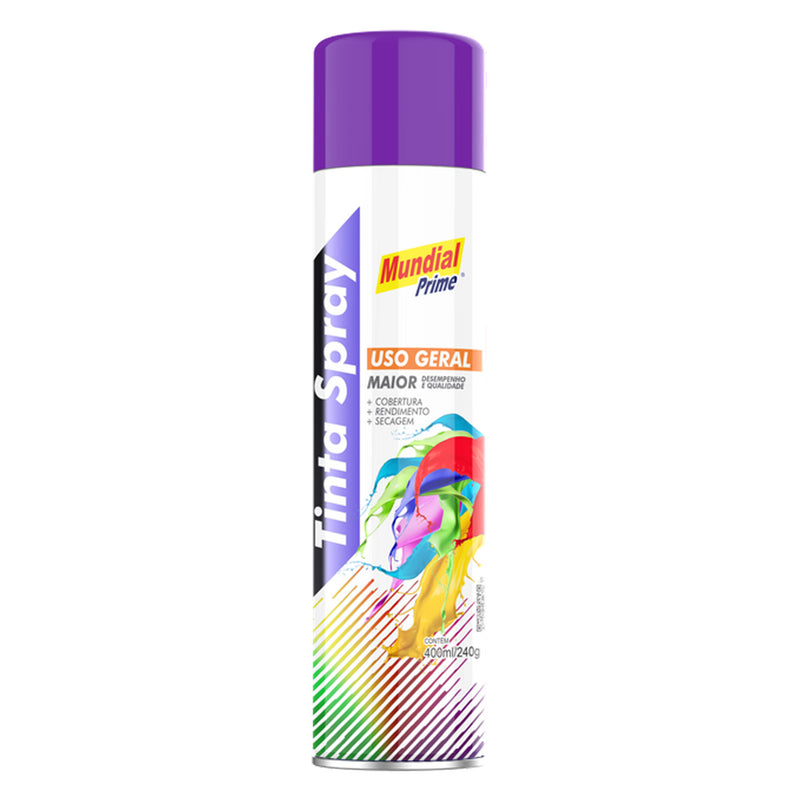 Tinta Spray Uso Geral Violeta Mundial Prime 400ml