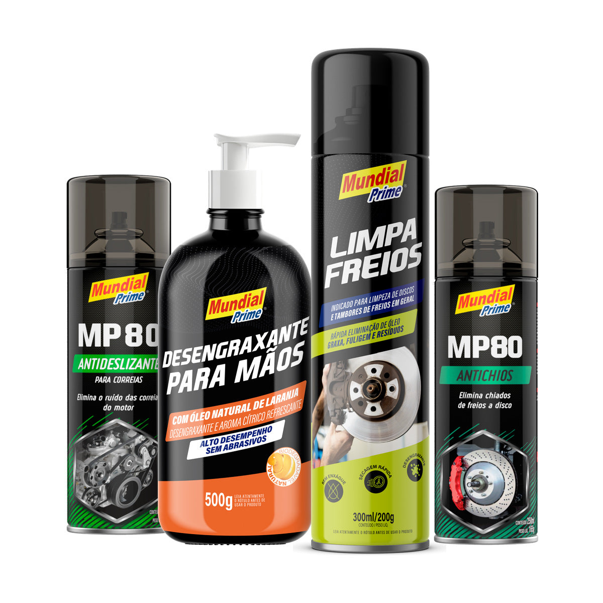 Kit Mecânico Freios e Correias Mundial Prime 4 Produtos