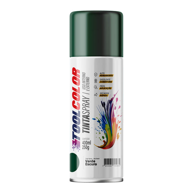 Tinta Spray Multiuso Tool Color Verde Escuro 400ml