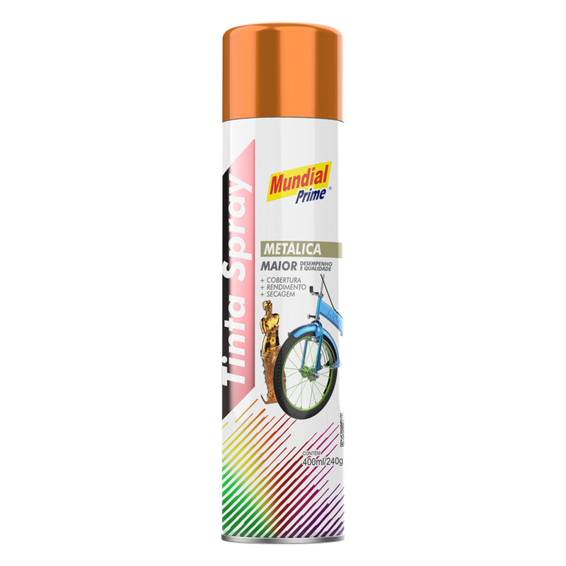 Tinta Spray Uso Geral Cobre Metálico Mundial Prime 400ml