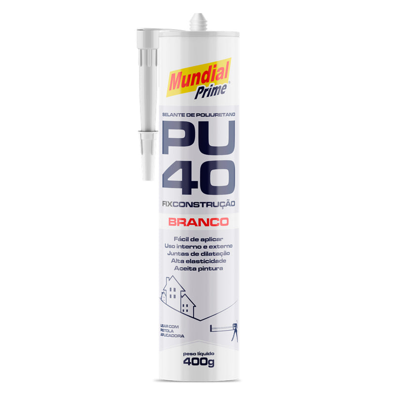 Selante PU40 Branco Mundial Prime 400g Poliuretano