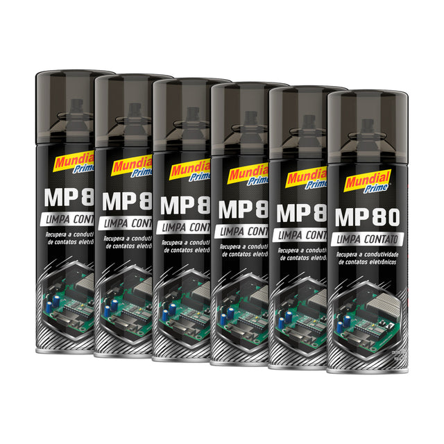 Kit 6 Limpa Contato Spray MP80 Mundial Prime 300ml