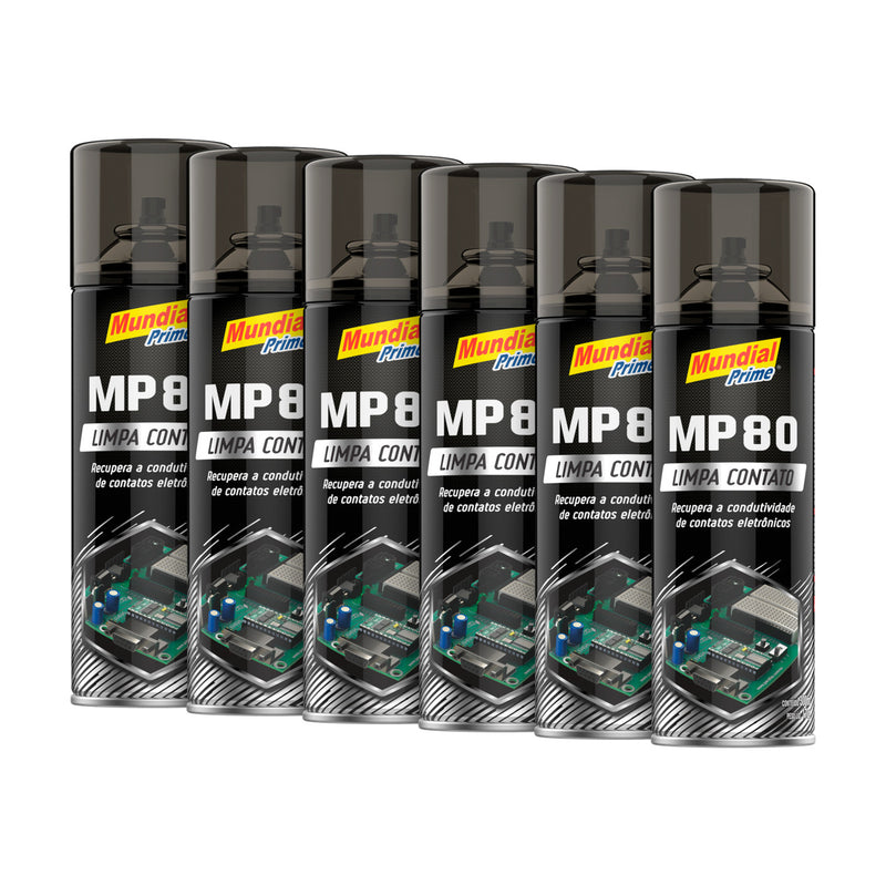 Kit 6 Limpa Contato Spray MP80 Mundial Prime 300ml