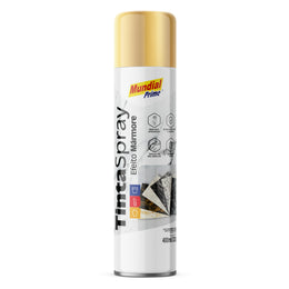 Tinta Spray Efeito Mármore Dourado Mundial Prime 400ml