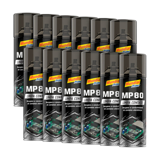 Kit 12 Limpa Contato Spray MP80 Mundial Prime 300ml