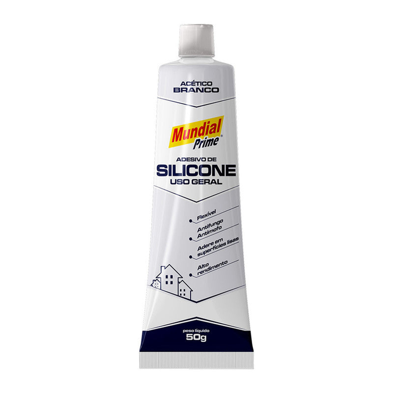 Adesivo Silicone Acético Branco Mundial Prime Bisnaga