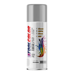 Tinta Spray Multiuso Tool Color Metálica Alumínio 400ml