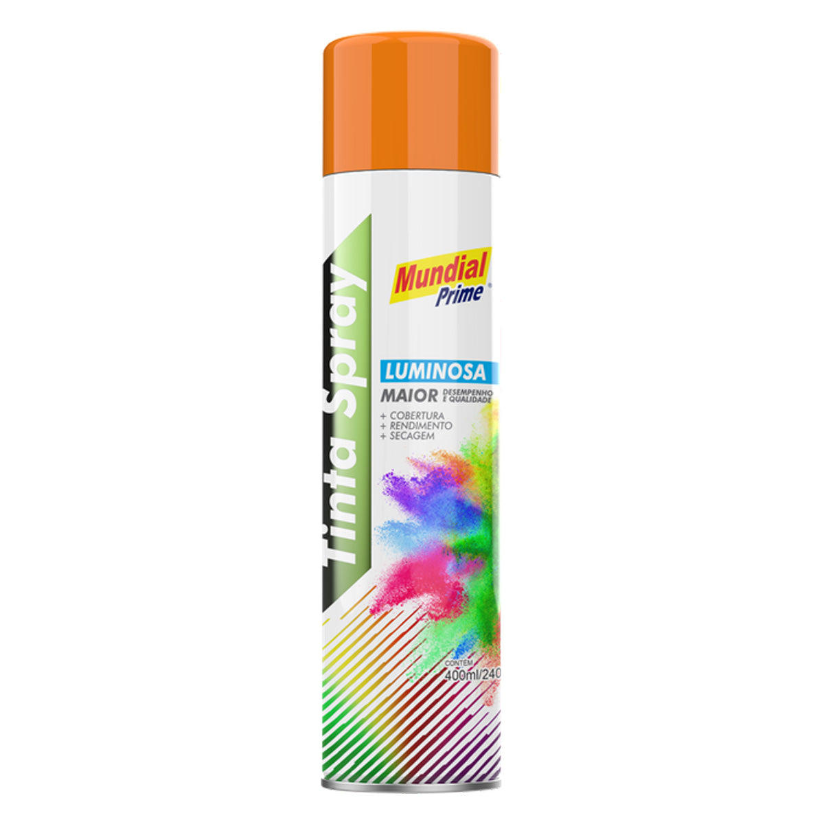 Tinta Spray Luminosa Laranja Mundial Prime 400ml