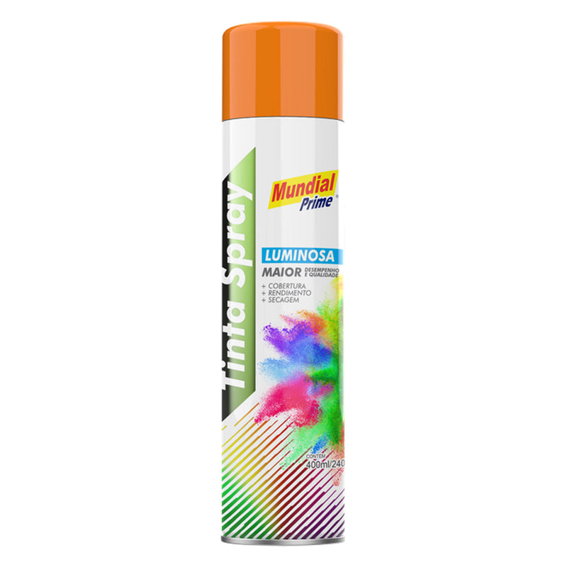 Tinta Spray Luminosa Laranja Mundial Prime 400ml