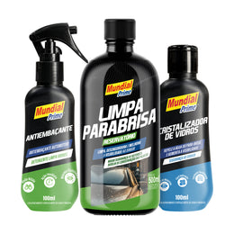 Kit Cristalizador + Antiembaçante + Limpa Para-Brisa